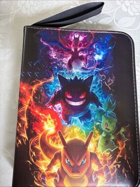Pokémon trading Card Binder with 50 sleeves, wrist strap & zip closure NEW